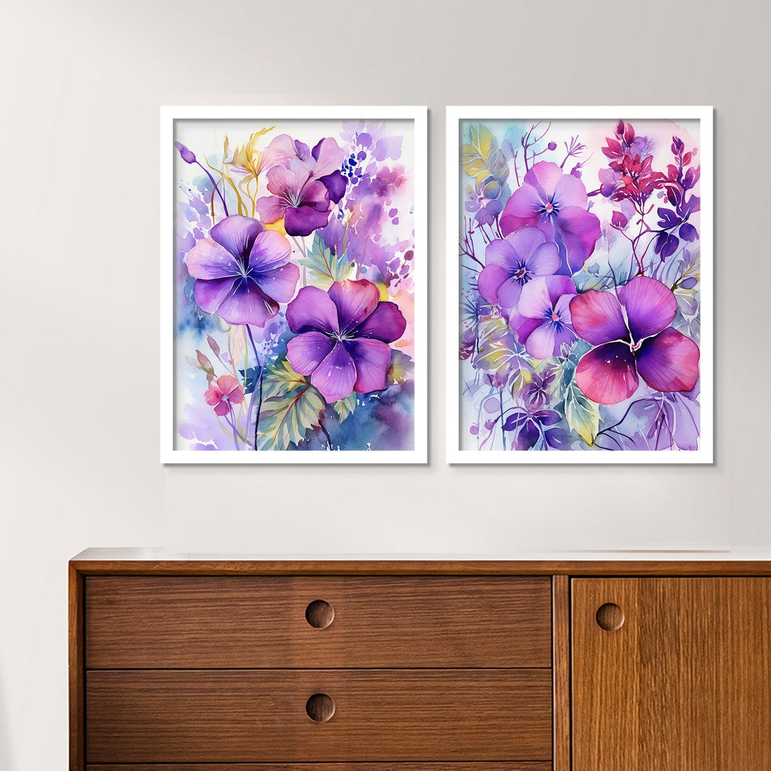 New Purple Colour Flower Art