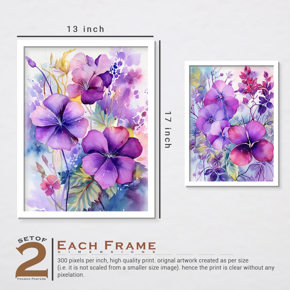 New Purple Colour Flower Art
