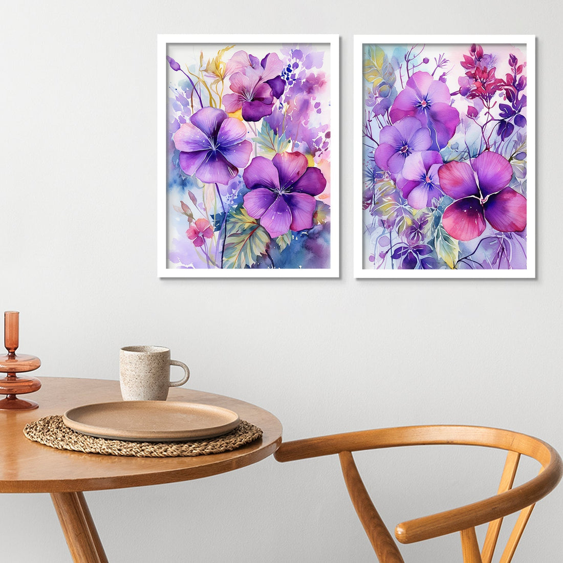 New Purple Colour Flower Art