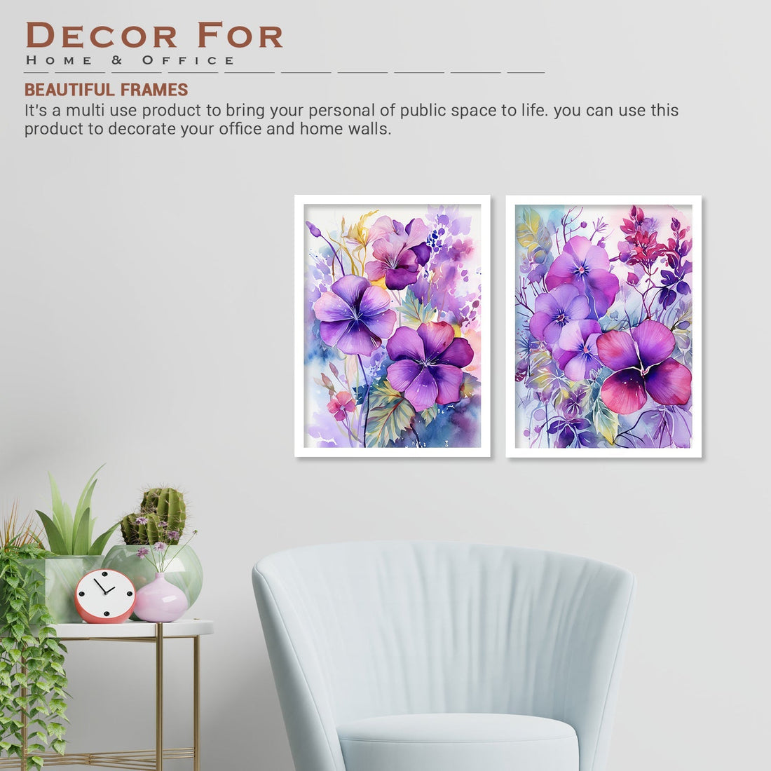 New Purple Colour Flower Art
