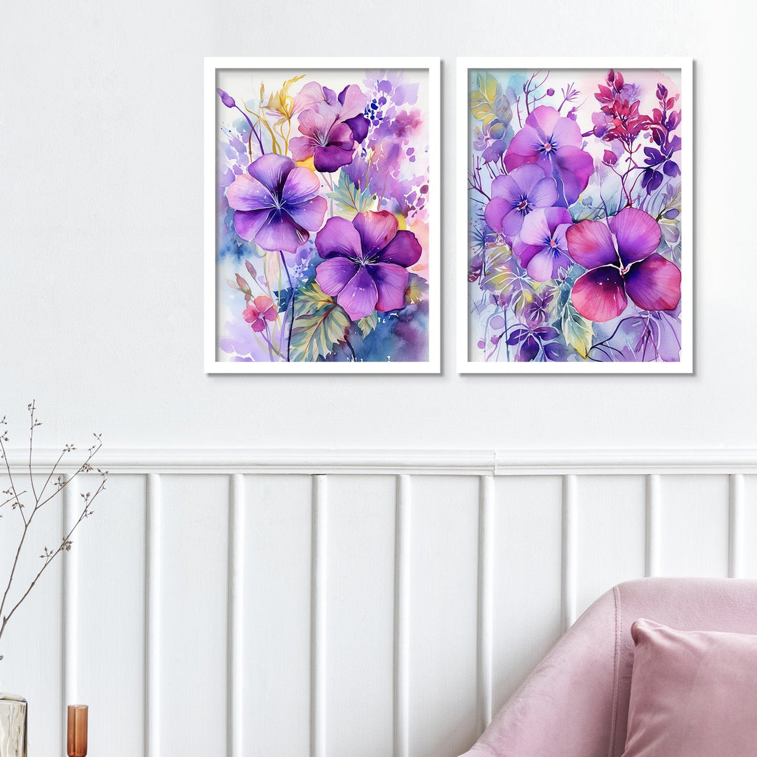 New Purple Colour Flower Art