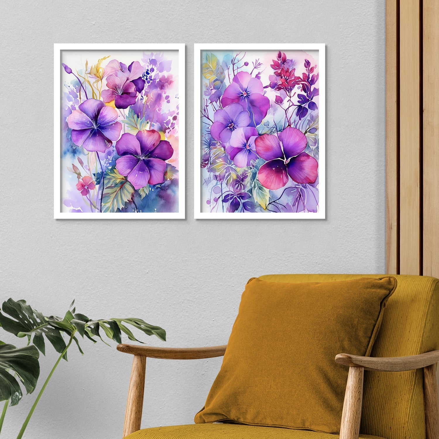 New Purple Colour Flower Art