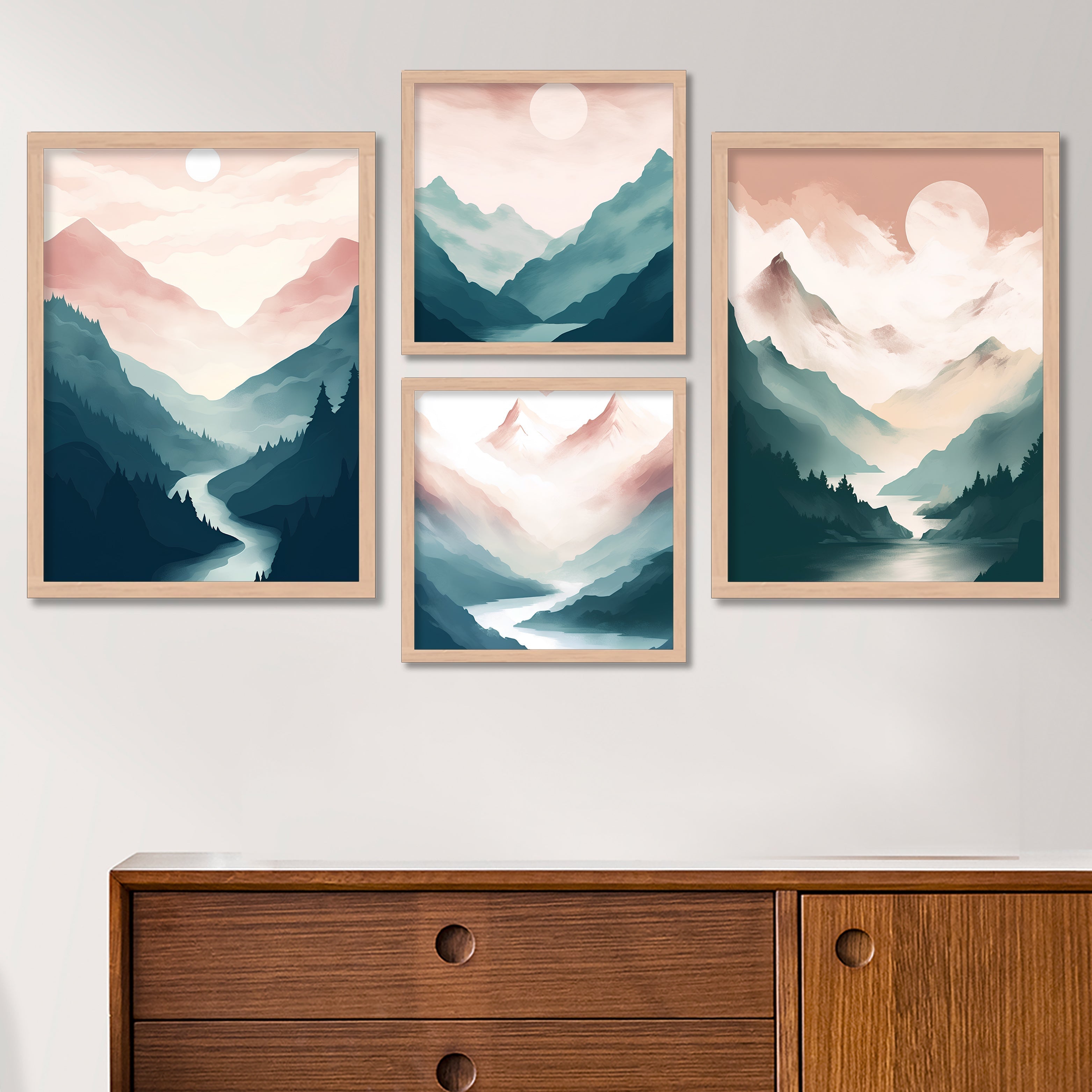 Mountain Vally And Sunset View