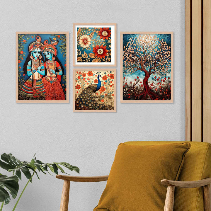 Radha Krishna Framed Wall Painting