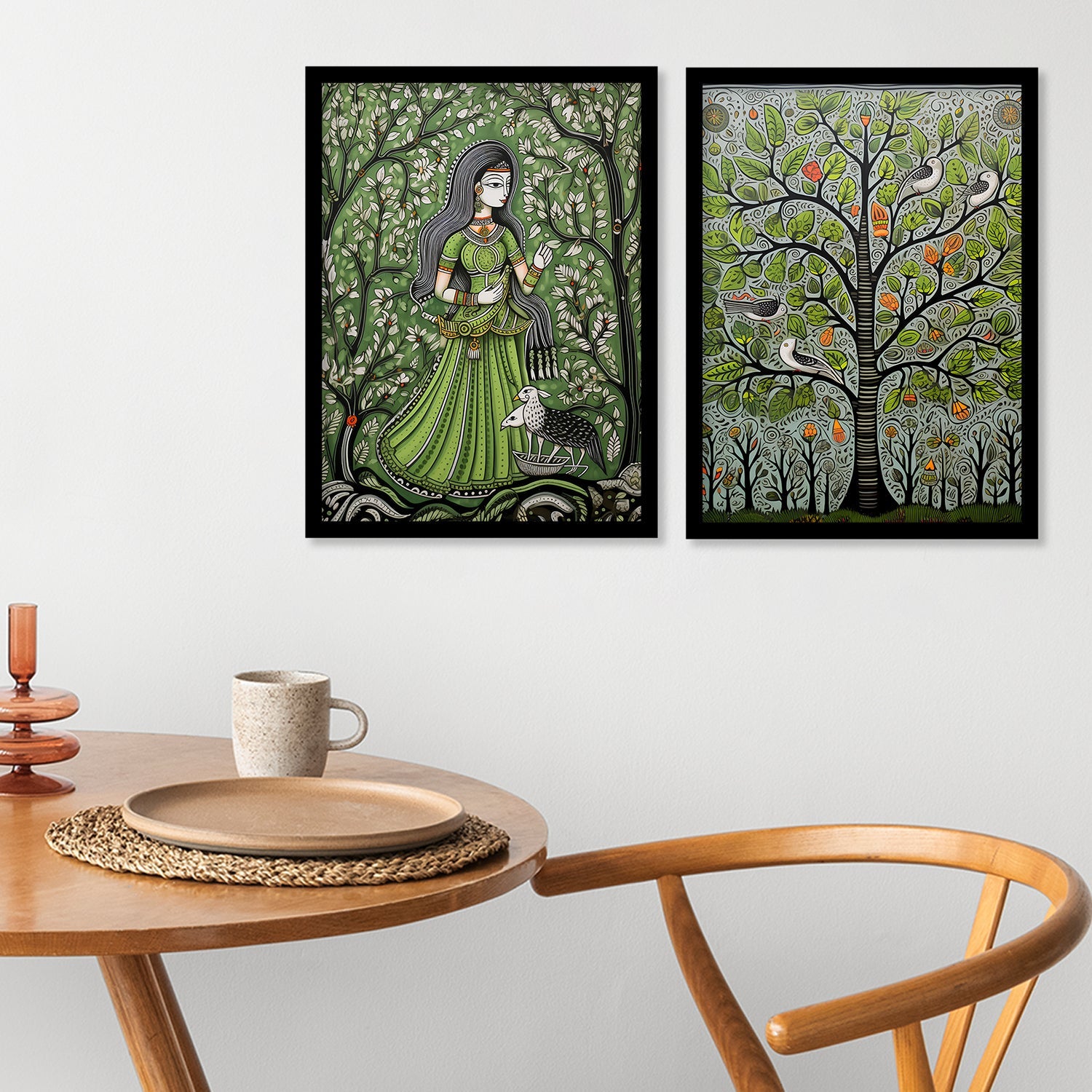 Traditional Madhubani Framed