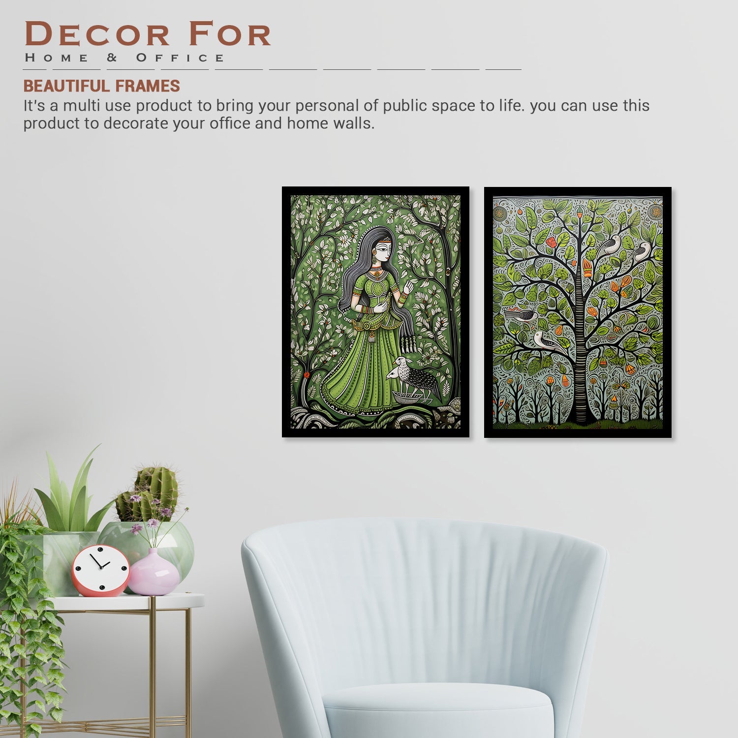 Traditional Madhubani Framed