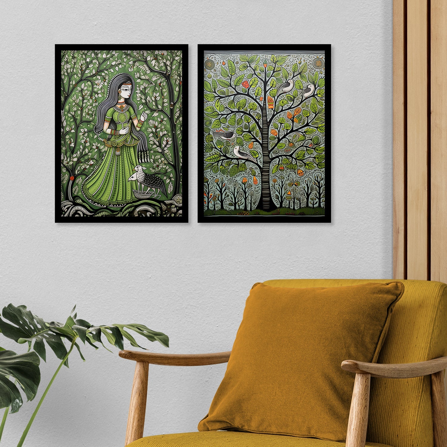 Traditional Madhubani Framed