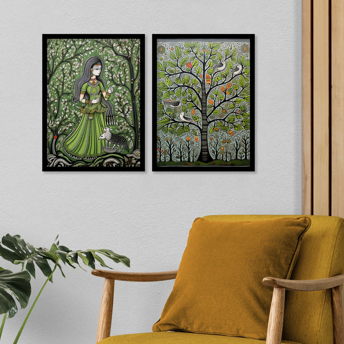 Traditional Madhubani Framed