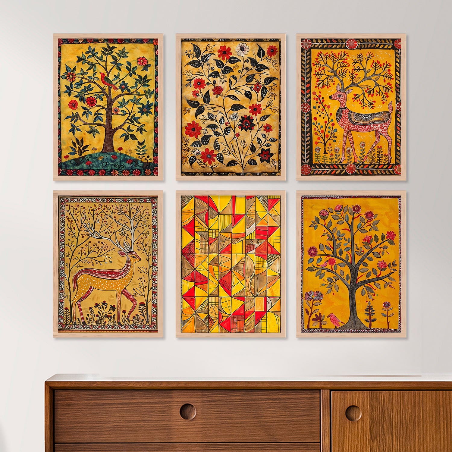 The Swamp Deer And Tree Art