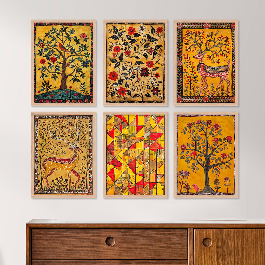 The Swamp Deer And Tree Art