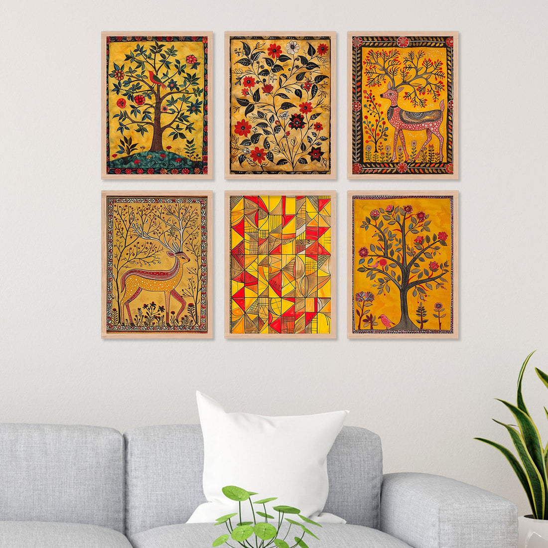 The Swamp Deer And Tree Art