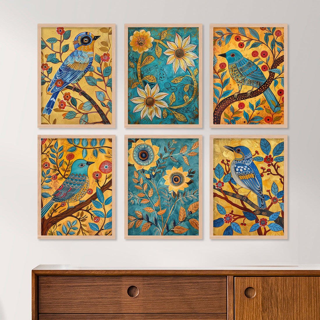 New Bird Madhubani Wall Art