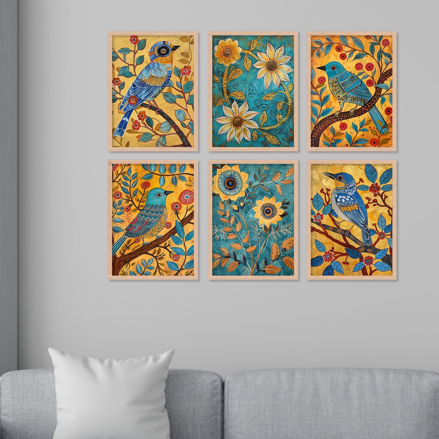 New Bird Madhubani Wall Art