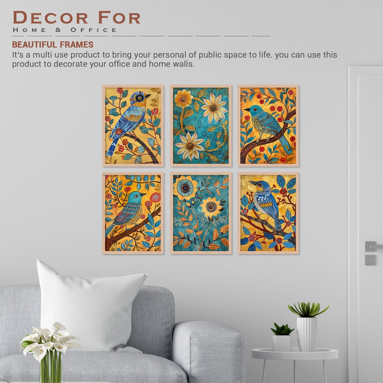 New Bird Madhubani Wall Art