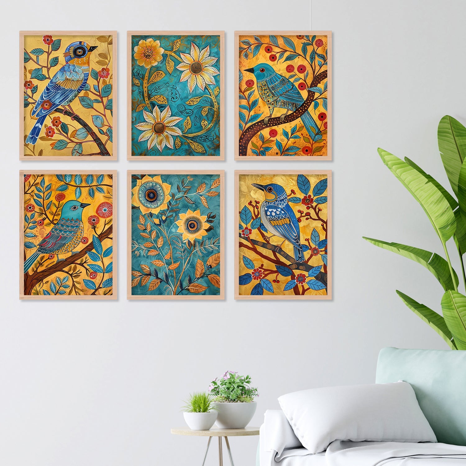 New Bird Madhubani Wall Art
