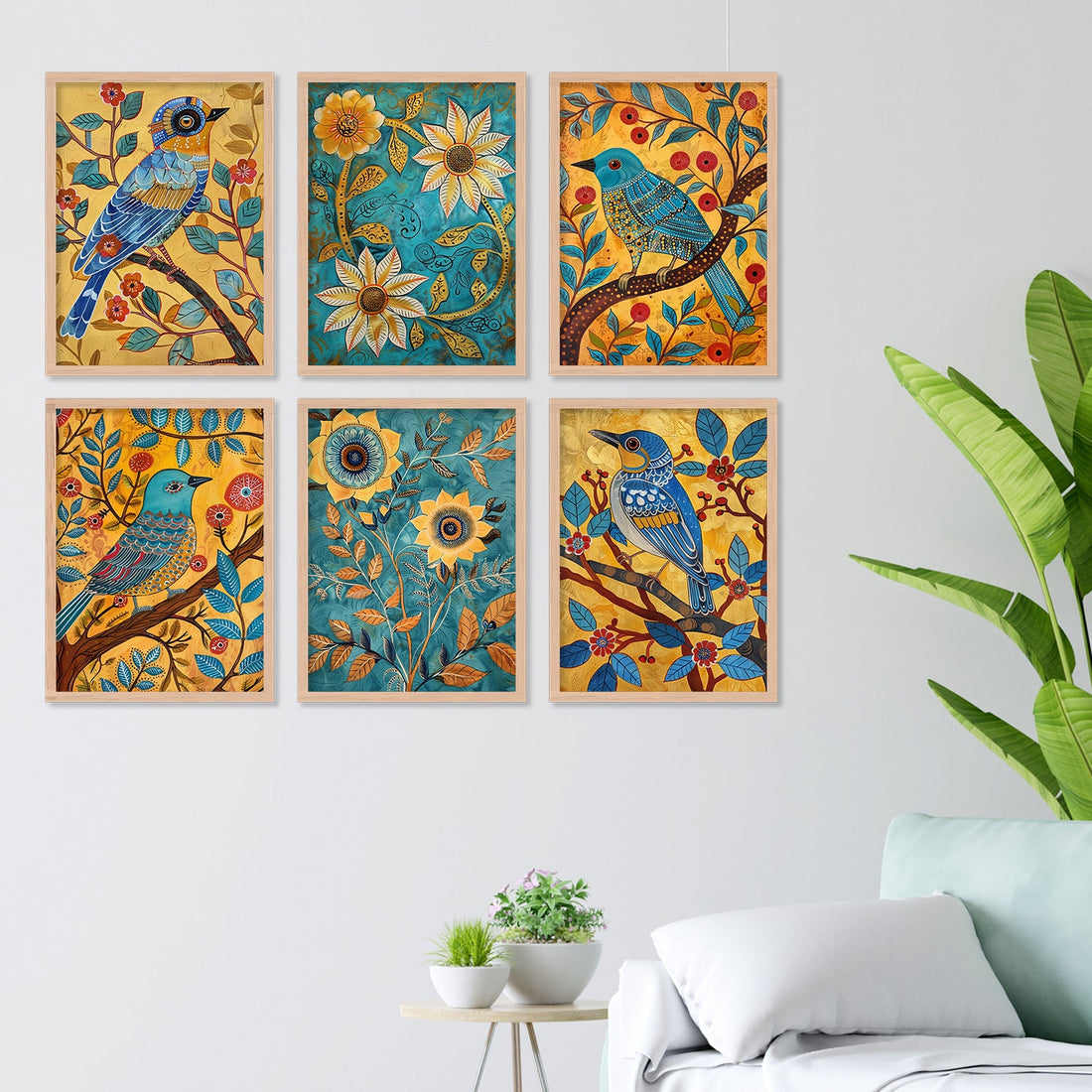 New Bird Madhubani Wall Art
