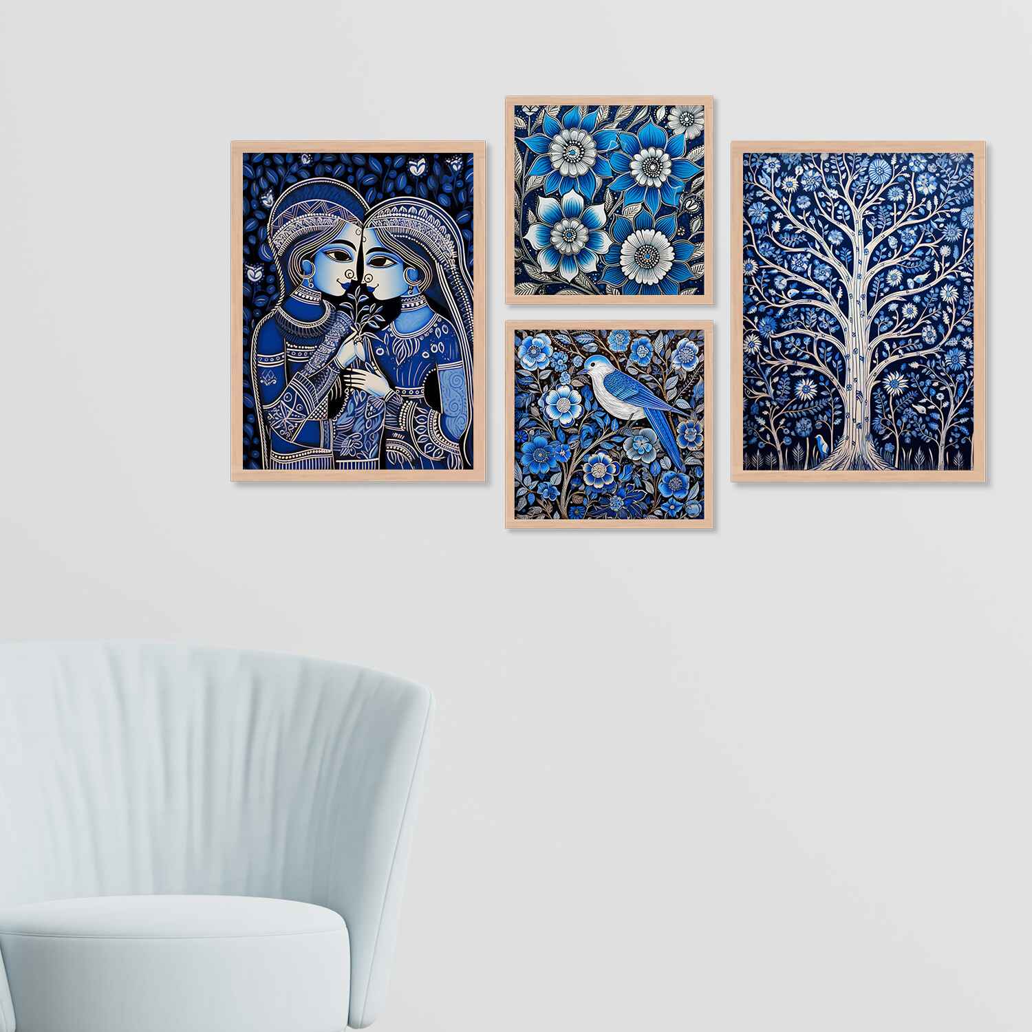 Blue Shade Couple