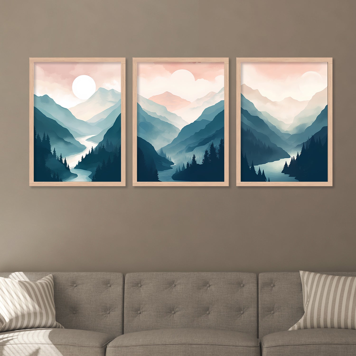 Light Colour Mountain Art