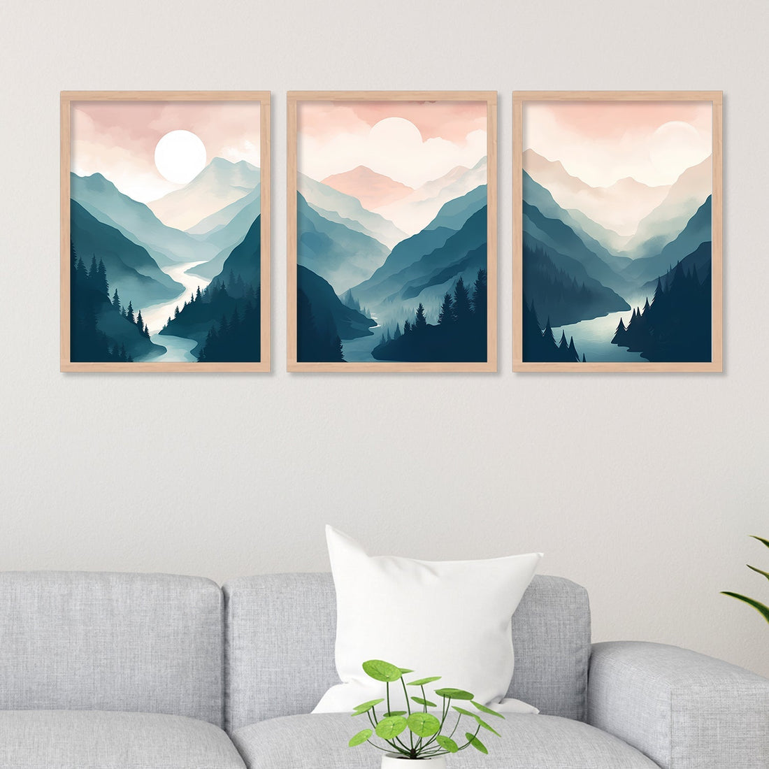 Light Colour Mountain Art