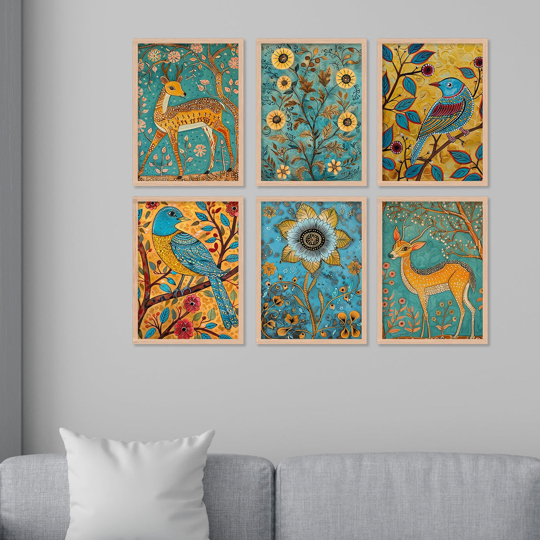 Yellow Deer With Bird