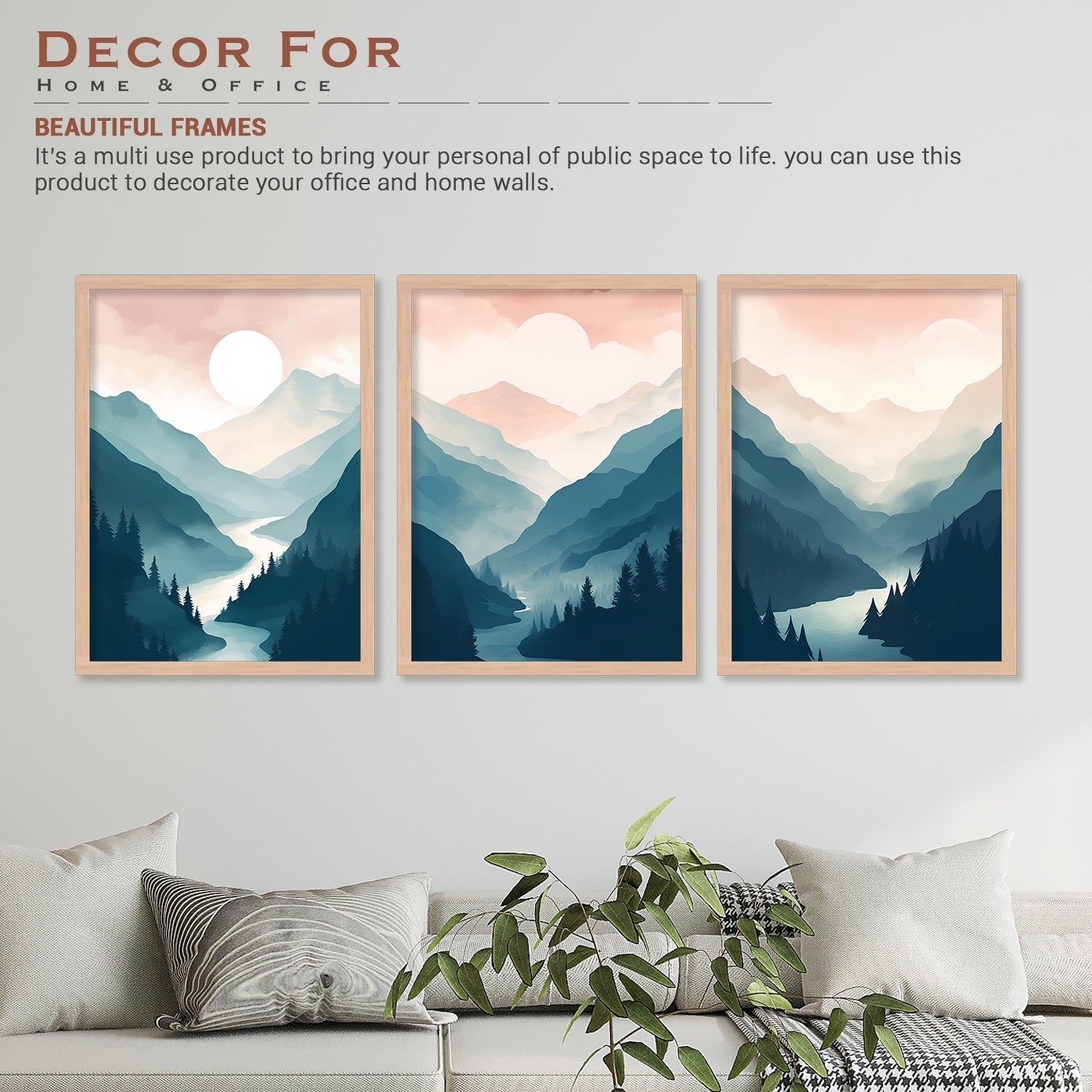 Light Colour Mountain Art