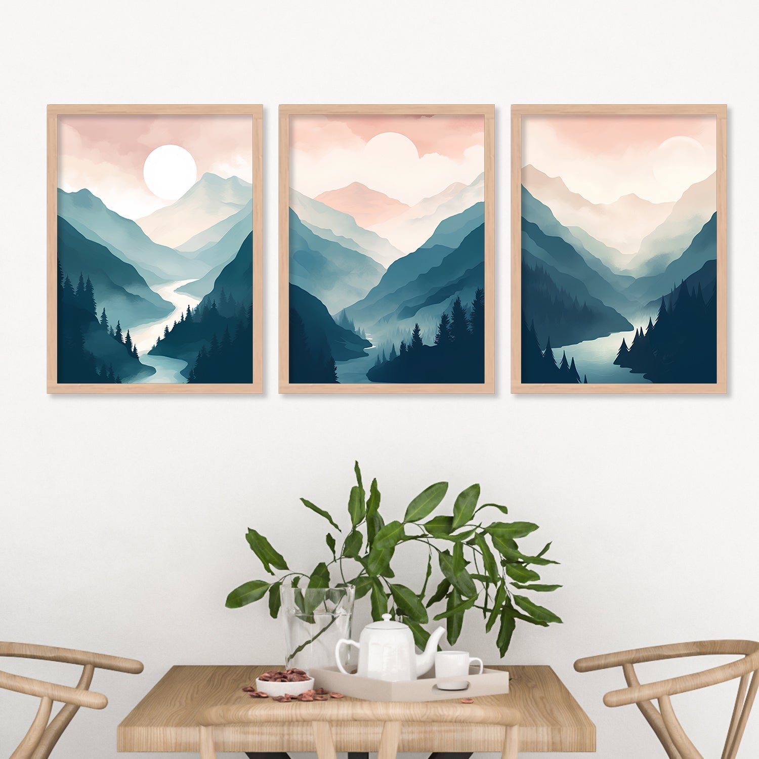 Light Colour Mountain Art
