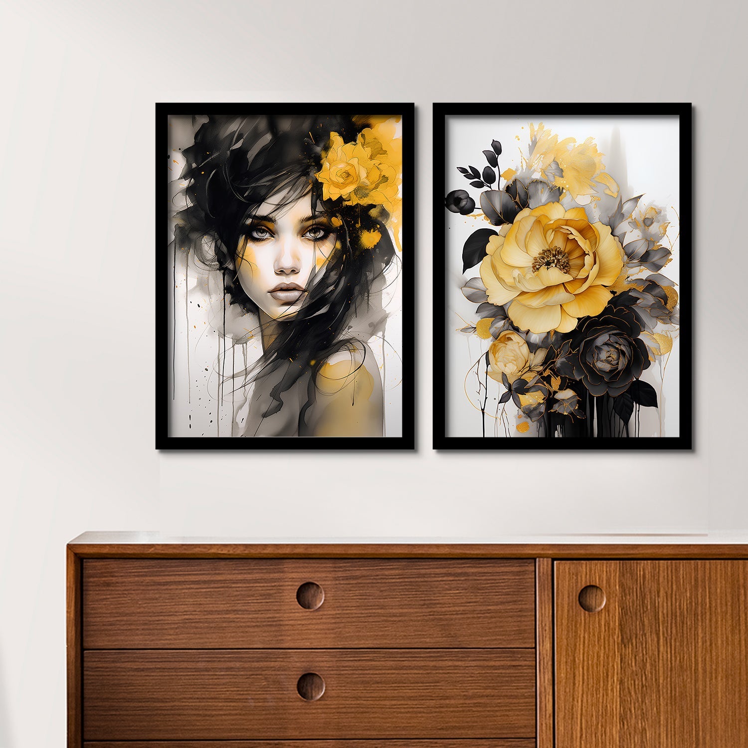 Golden With Black Colour Flower