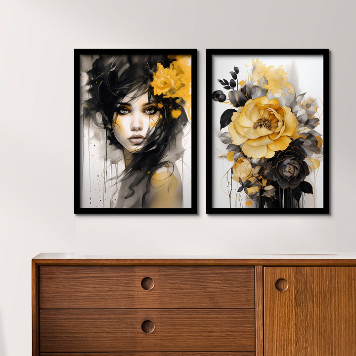 Golden With Black Colour Flower