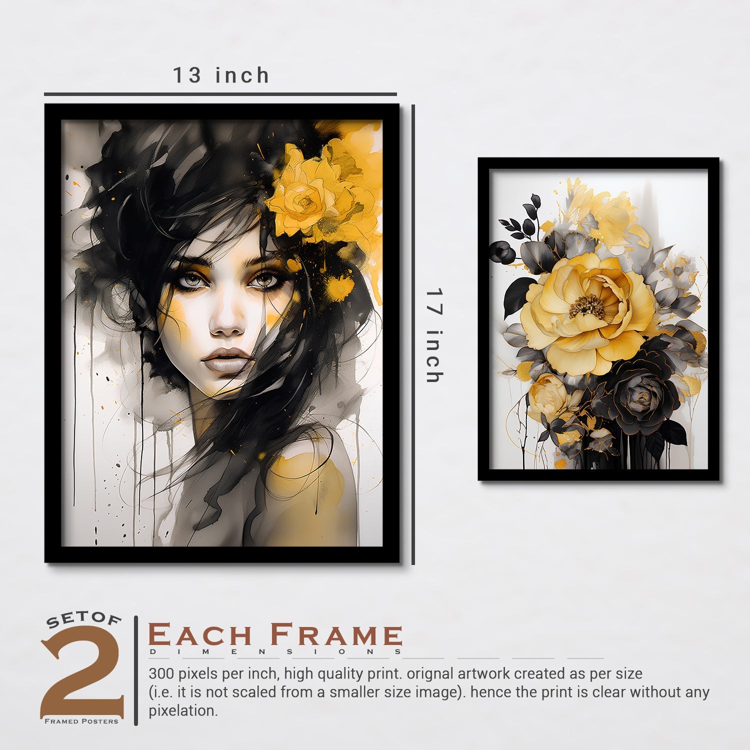 Golden With Black Colour Flower