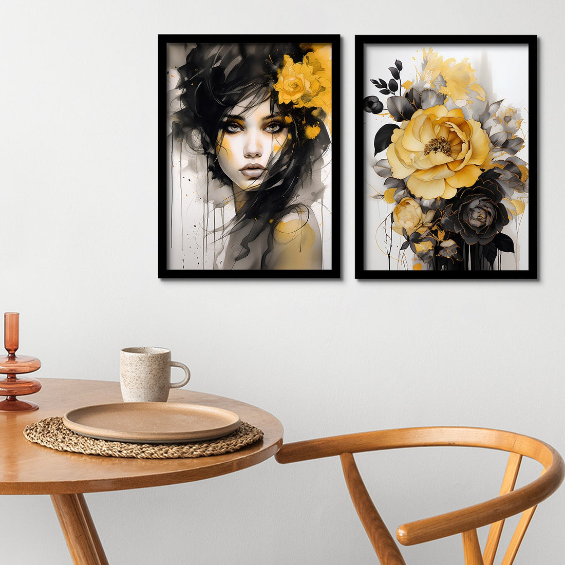 Golden With Black Colour Flower