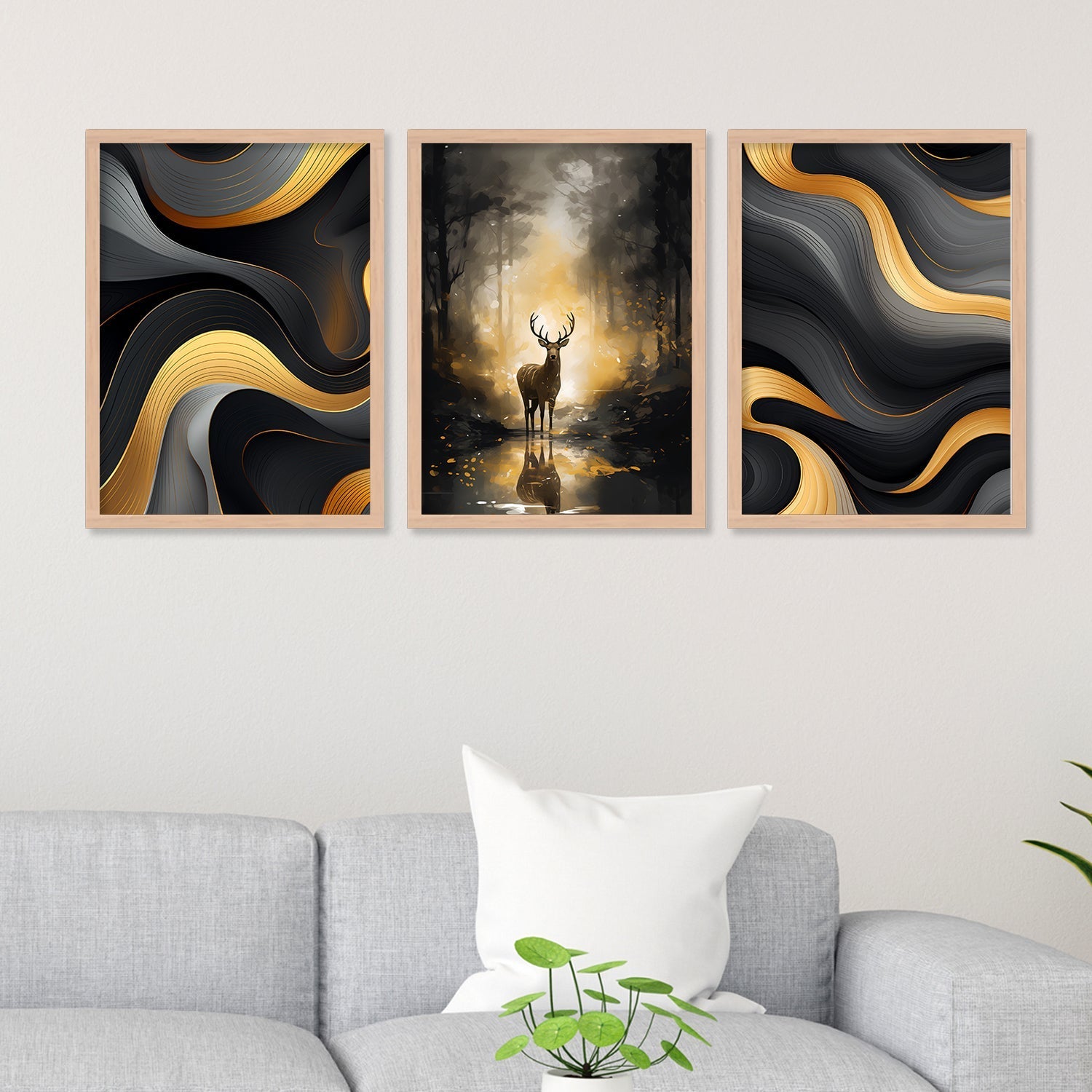 New Swamp Deer Wall Painting