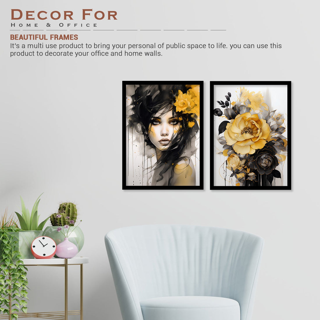 Golden With Black Colour Flower