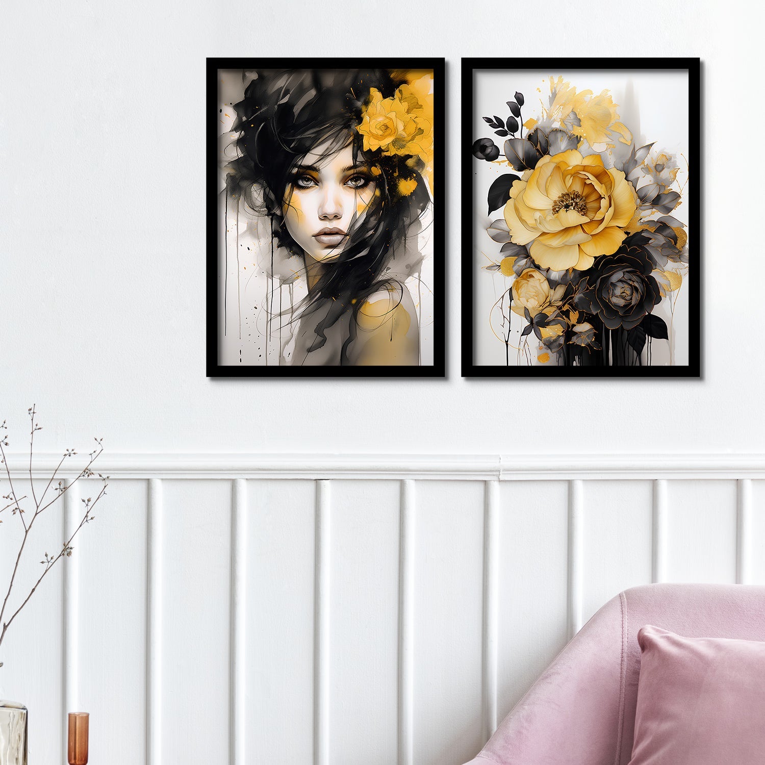 Golden With Black Colour Flower