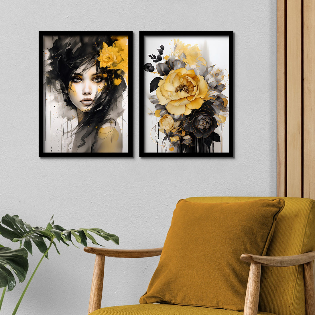Golden With Black Colour Flower