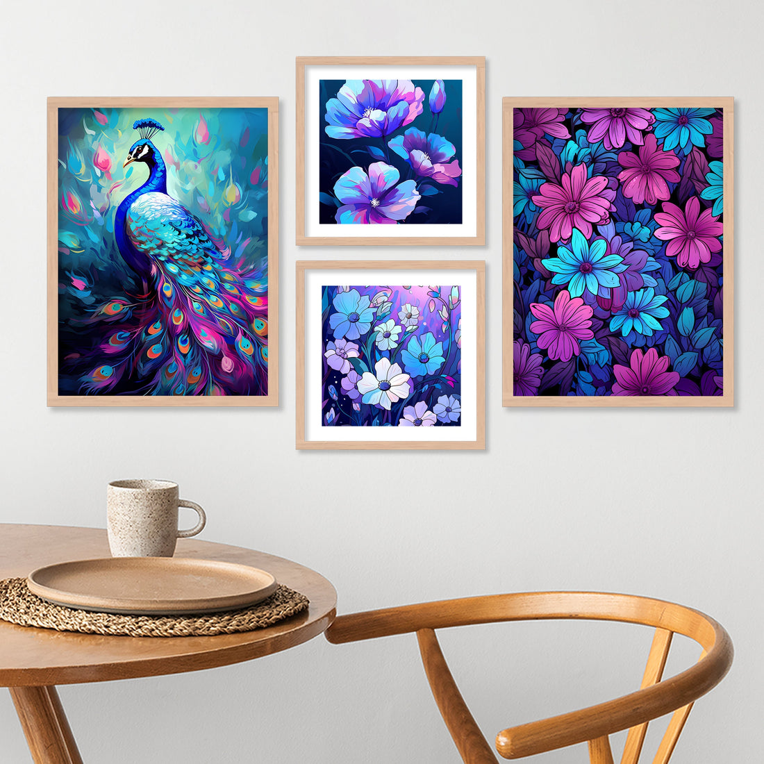 Peacock Flower Art