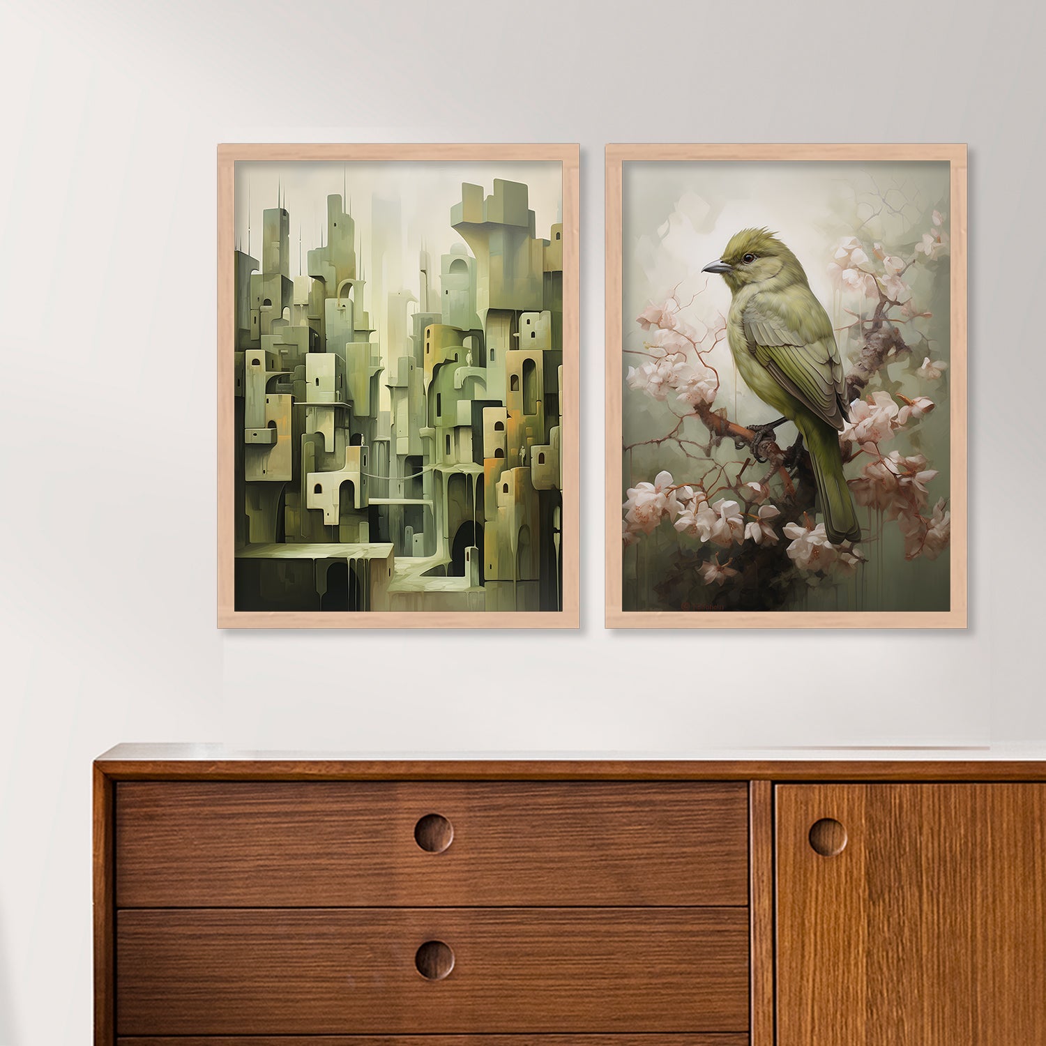 Green City With Bird