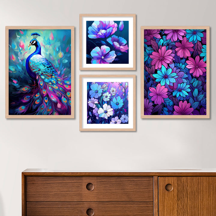 Peacock Flower Art