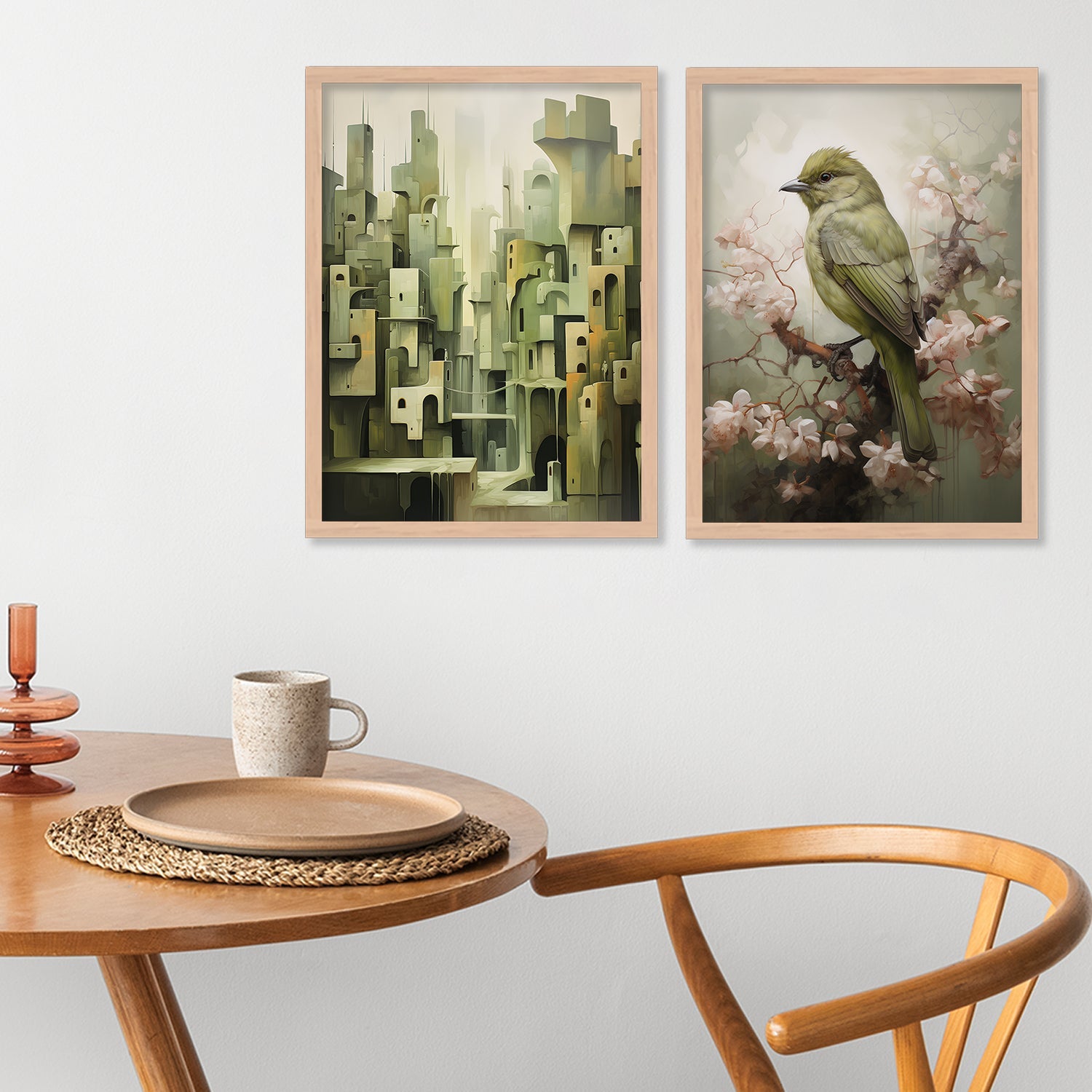 Green City With Bird