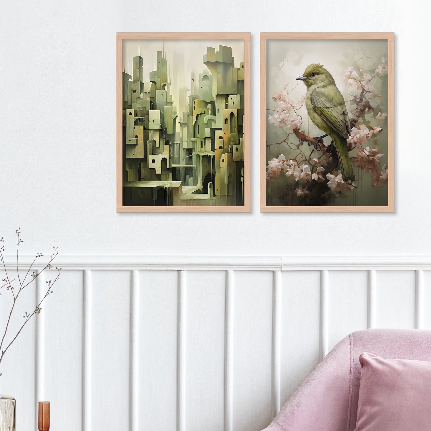 Green City With Bird