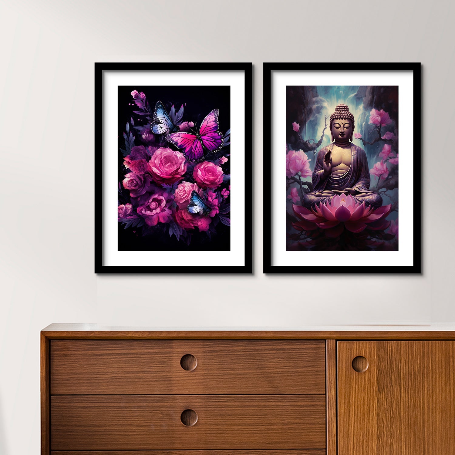 Sparkle Flower And Lord Buddha