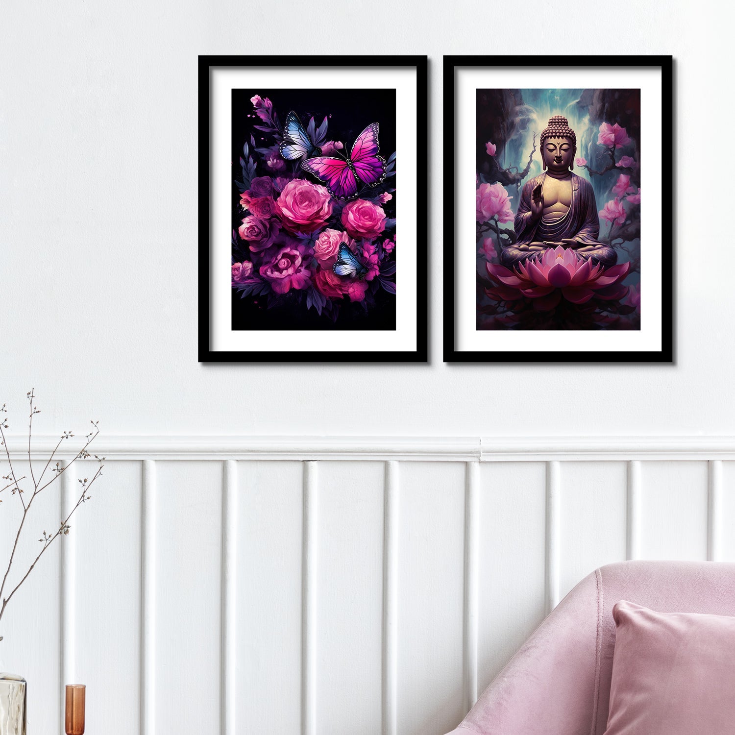 Sparkle Flower And Lord Buddha