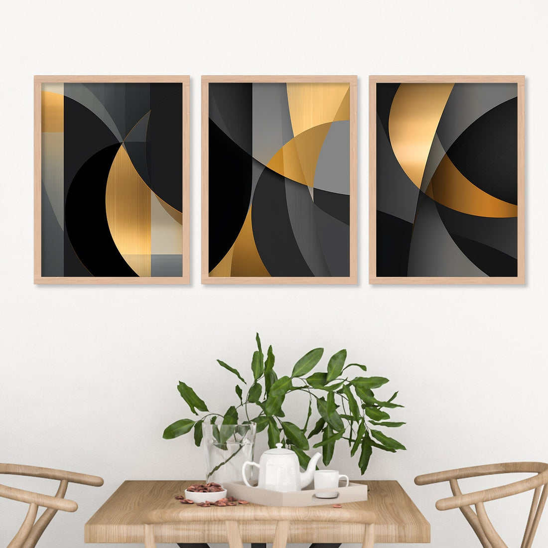 Golden And Black Colour Different Shape