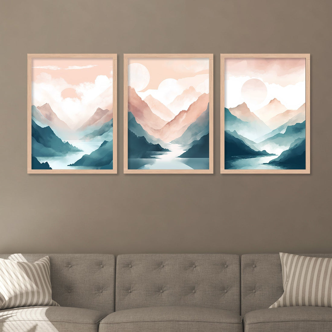 New Brush Painting Of Mountains