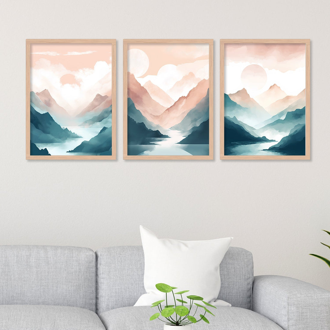 New Brush Painting Of Mountains