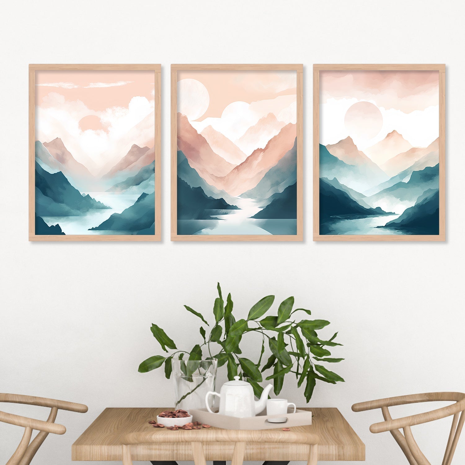 New Brush Painting Of Mountains