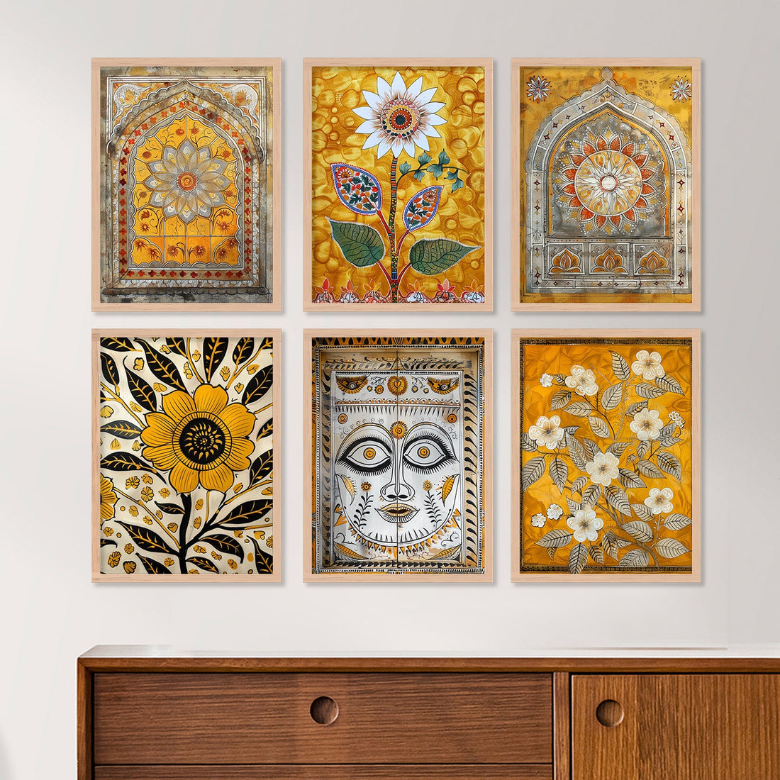 Ancient Door With Flower Art