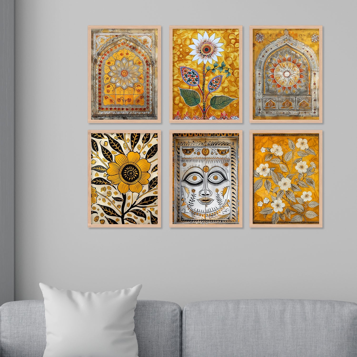 Ancient Door With Flower Art