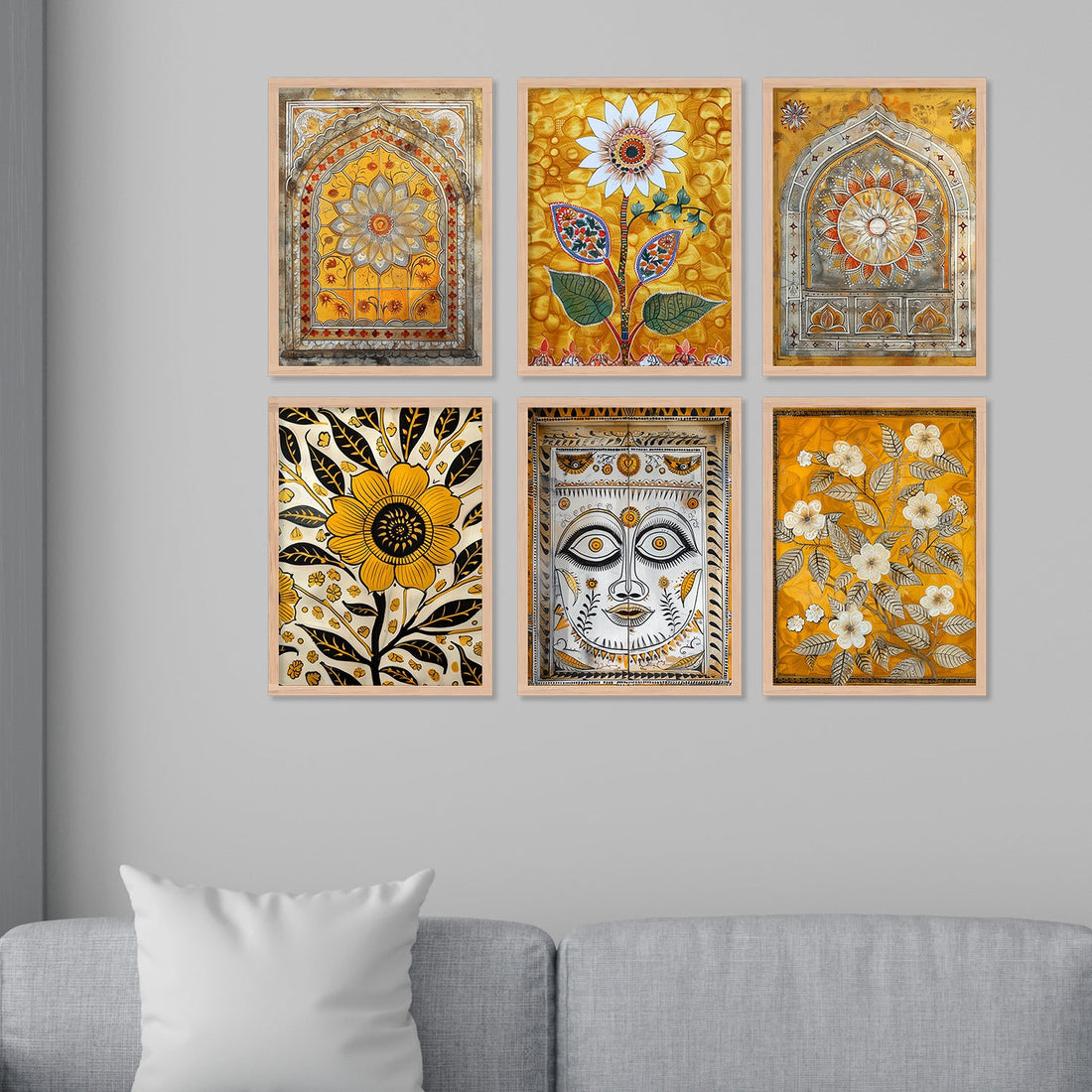 Ancient Door With Flower Art