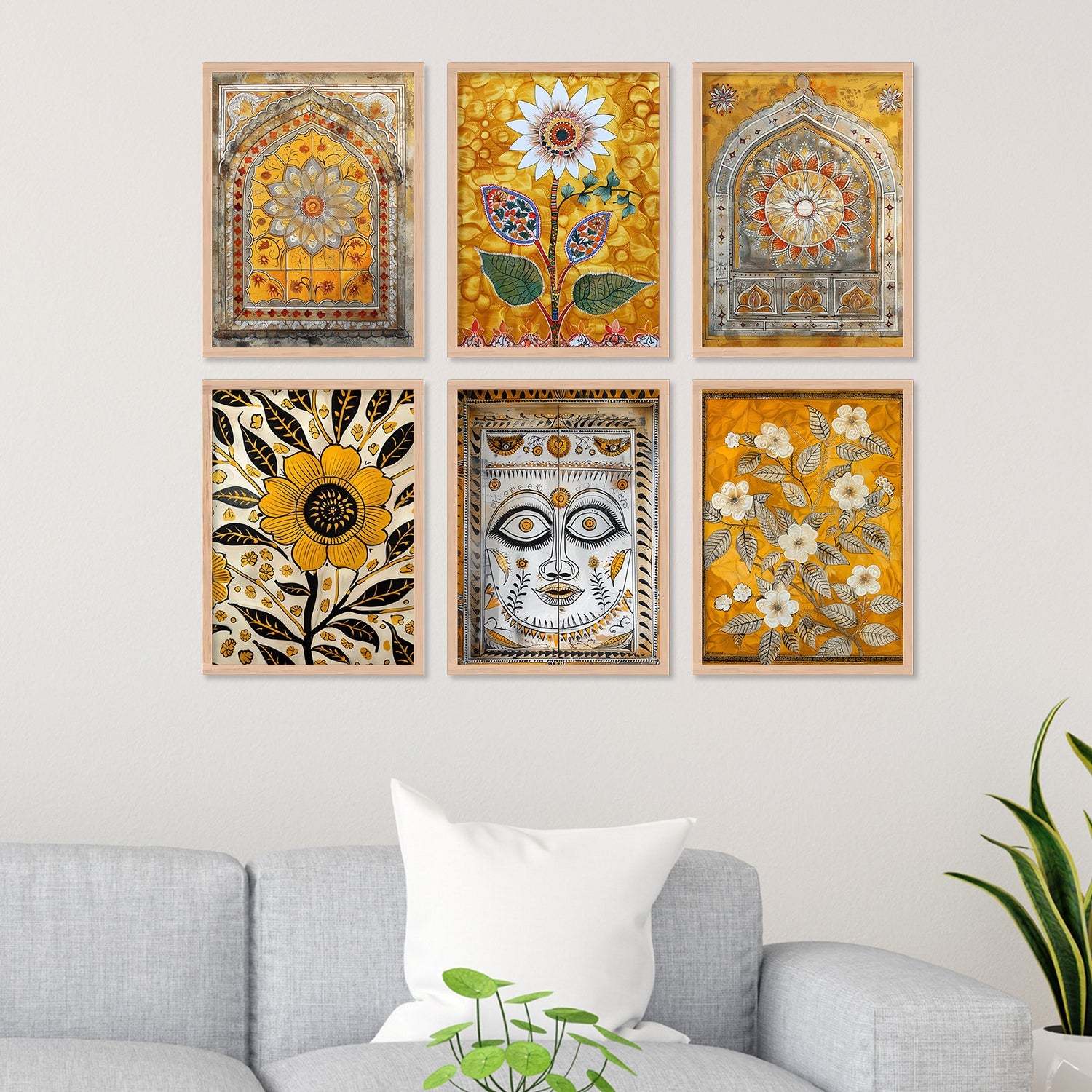 Ancient Door With Flower Art
