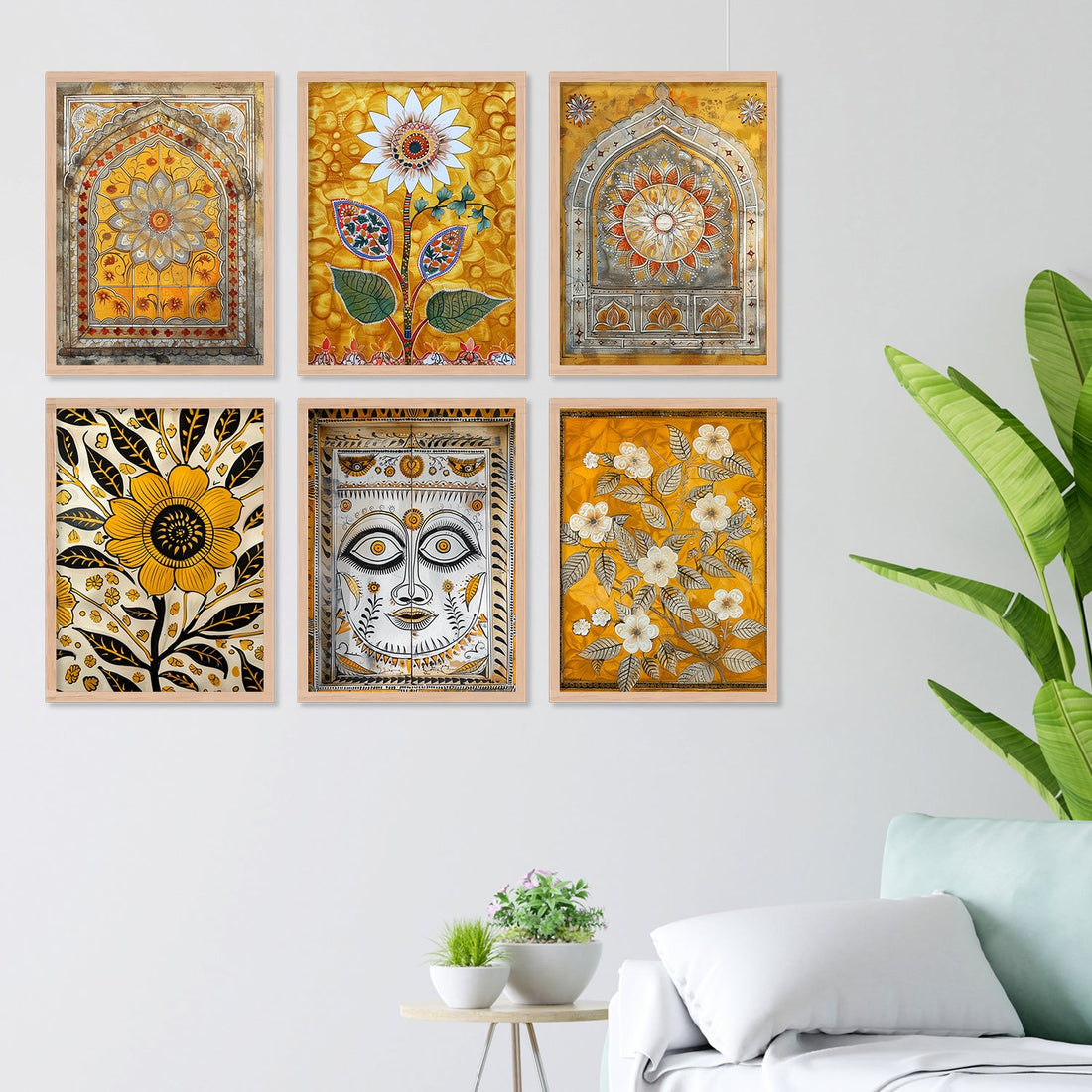 Ancient Door With Flower Art